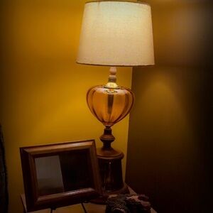 Elegant Gold Glass Table Lamp